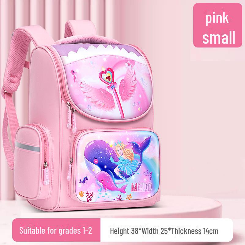 Unicorn Spine Protection Lightweight Backpack for Elementary School Girls (Grades 1-6)