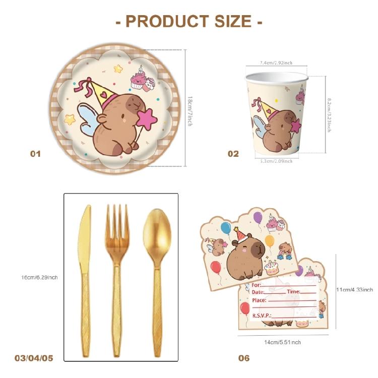 10 Stück Cartoon-Tier Einwegbesteck Party-Geschirr Zubehör Papier Teller Becher Gabel ODER Löffel für Kindergeburtstag