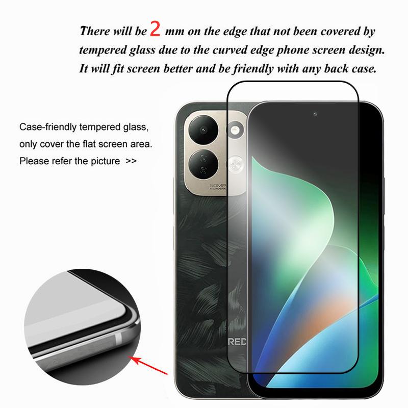 For Redmi 17 Glass For Xiaomi Redmi 17 4G 5G Tempered Glass 2.5D Full Cover Glue HD Screen Protector For Redmi 17 Lens Film 1