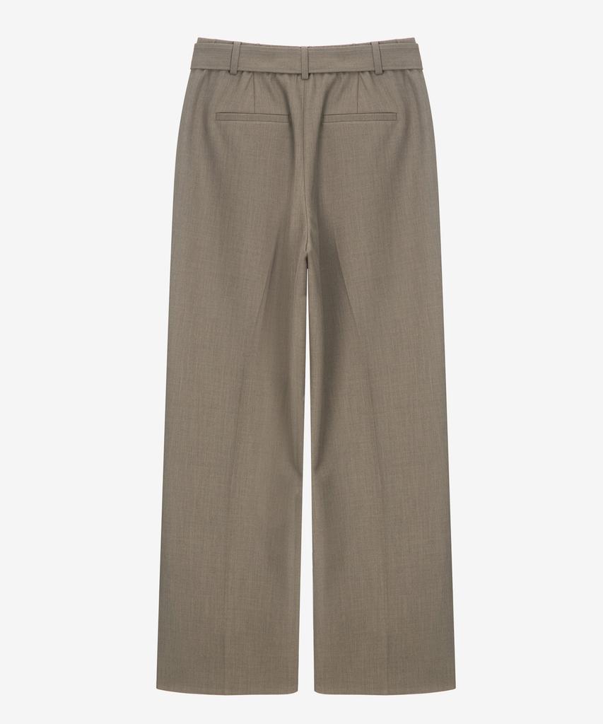 MIND BRIDGE WOMEN [W][Couture] Single-Pleat Wide Belted Slacks - 2 Colors Mypt6270
