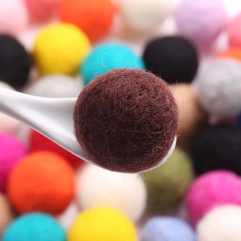 Round Wool Felt Balls for Girls, Pom Poms, Party Supplies, Wedding Decoration, DIY Accessories, 30mm, 10 Pcs