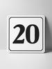 Metal Sign Black House Number On White Background Outdoor Wall Art Decor