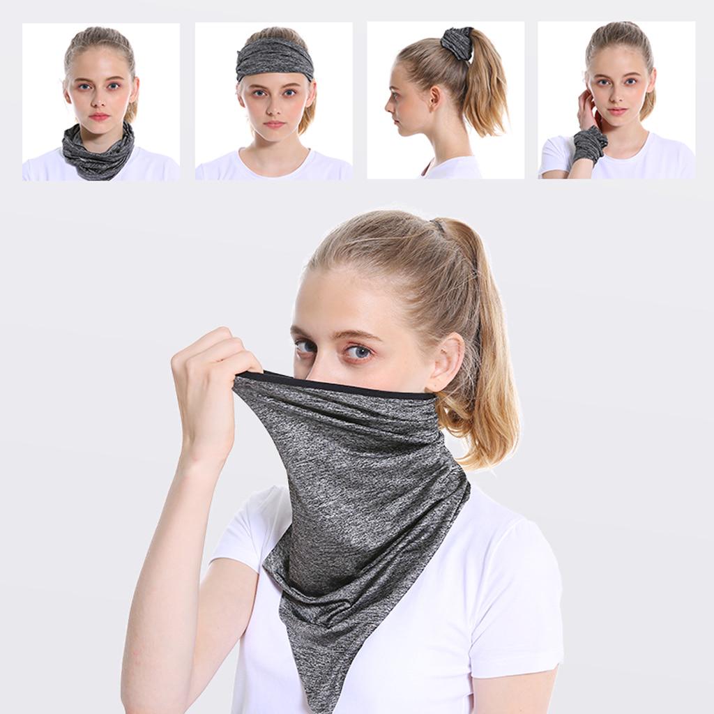 Cycling Face Outdoor Sports Women Men Headband Faceshield Mask Neck Triangle Ice Silk Cool Scarf