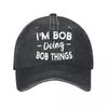 Im Bob Doing Bob Things Vintage Baseball Cap New Vintage Washed Cotton Baseball Cap Parent Kids Sun Hats