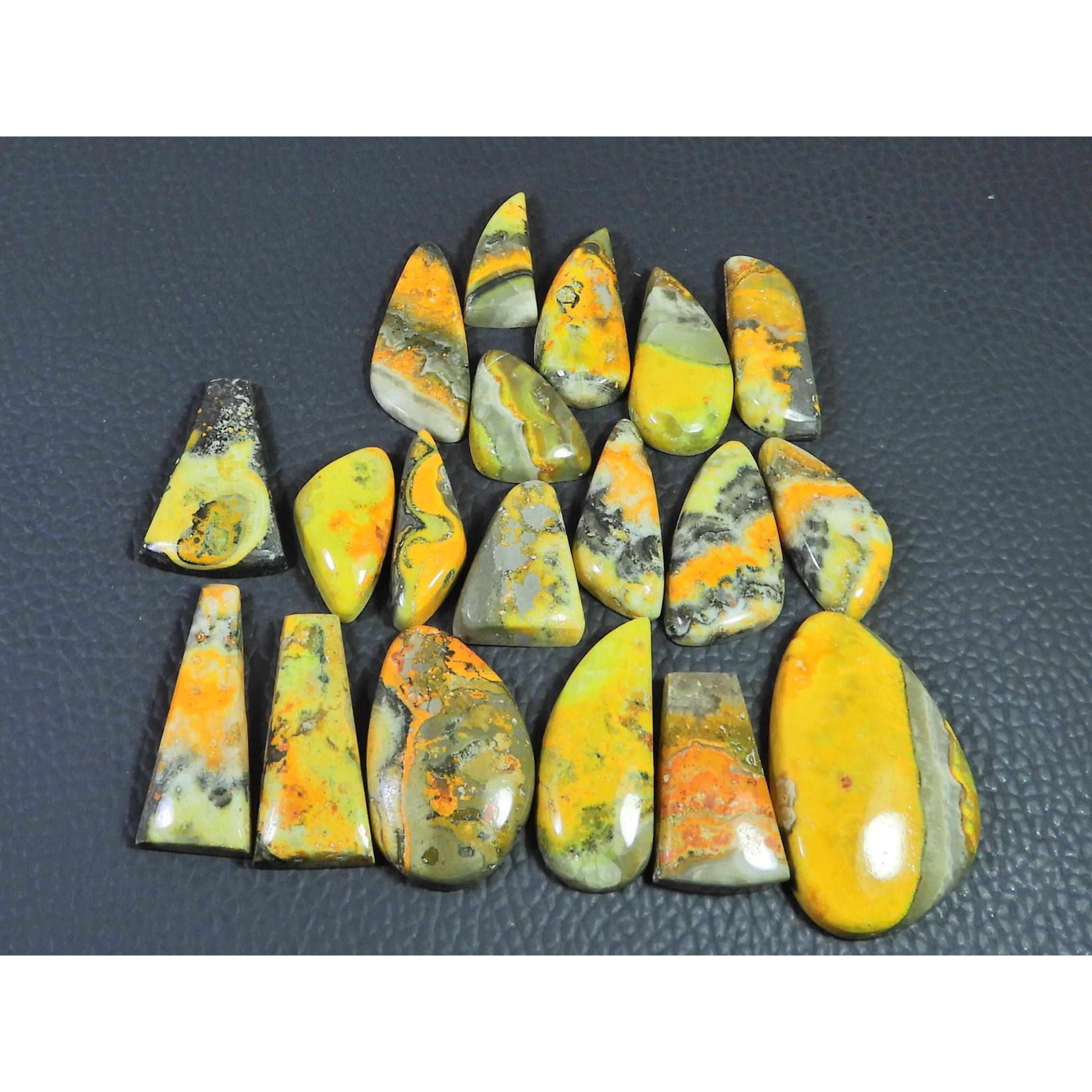 240Cts. Natural Bumble Bee Jasper Fancy Cabochon Loose Gemstone 19Pcs Lot C-2257