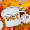 Tis The Season Enamel Mug Pumpkin Spice Fall Coffee Mug Cute Autumn Coffee Latte Cup Campers Gifts Ideas Cup Autumn Drinks