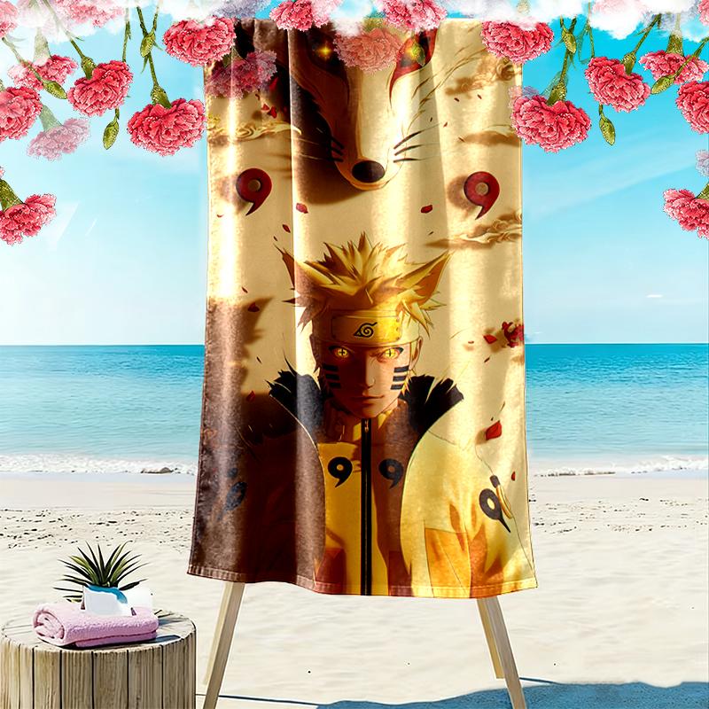 Naruto Beach Towel Suitable for Various Scenarios Such As Kitchen, Bathroom and Beach Swimming