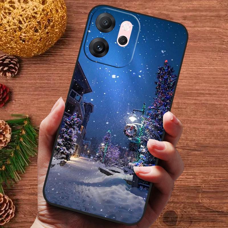 Świąteczne malowane etui na OPPO Reno 14F 14 F Reno14FS Etui Silikonowe Miękkie Etui na Telefon na OPPO Reno 14 13 Pro FS Capa Fundas