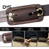 Leather Knife Sheath Men EDC Organizer Retro Belt Carrying Knife Holder Pocket Folding Knife Holster Horizontal Scabbard for Adventurers Belt