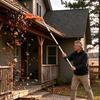 Roof Eaves Debris Removal No-Climb Gutter Cleaning Tool, Ground-Level Cleaner with 45-Degree & 120-Degree Multi-Angle Head, Home Exterior Supplies