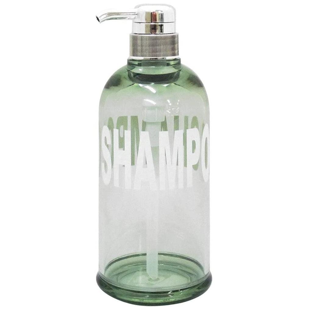 Senko Mobilia Soap Bottle Dispenser for X Product 55528 Shampoo, Diameter Approx. 8.6cm Height Approx. 23.5cm, Capacity Approx. 500ml, Green,