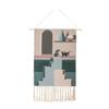 Indian Hand-woven Homestay Fringed Tapestry Decoration Nordic Meter Box Hanging Fabric Background Cloth Bedroom Hanging Cloth