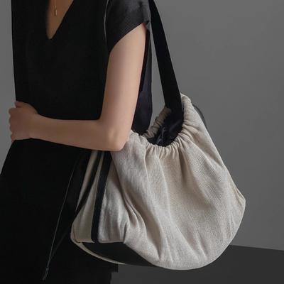 Leisure Women's Canvas Tote Bag Lightweight Large Capacity Travel One Shoulder Crossbody Bags Temperament Commuter Handbags