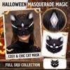 Jeweled Plush Half Face for Halloween Masquerade Ball Costume