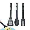 Mini Nylon Kitchen Utensils Set For Kids Kitchen Cooking Tools Slotted Turner Solid Spoon Fork Spade Fork Spoon Dinnerware