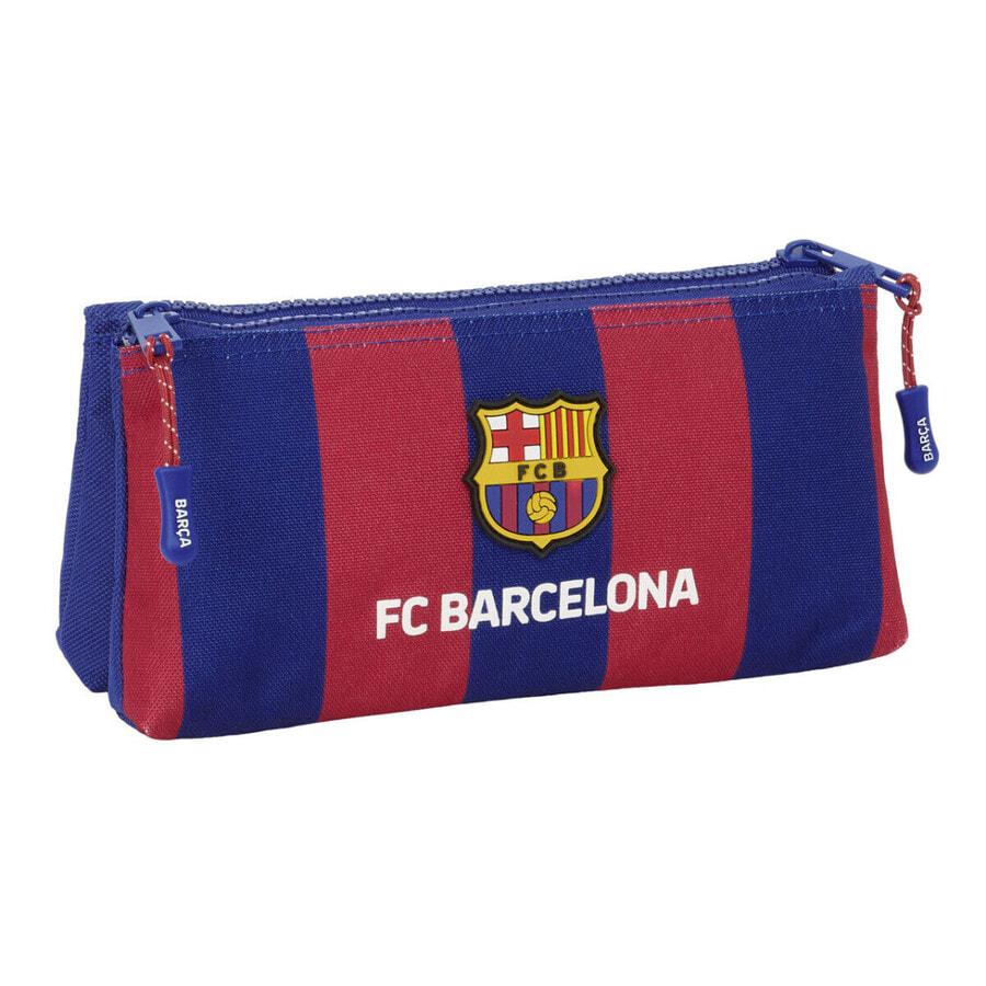 Cosmetic Bag and Beauty Case FC. Barcelona Travel Toiletry Bag 24/25 Dark Burgundy and Navy Blue Sports 22 X 10 X 8 Cm.