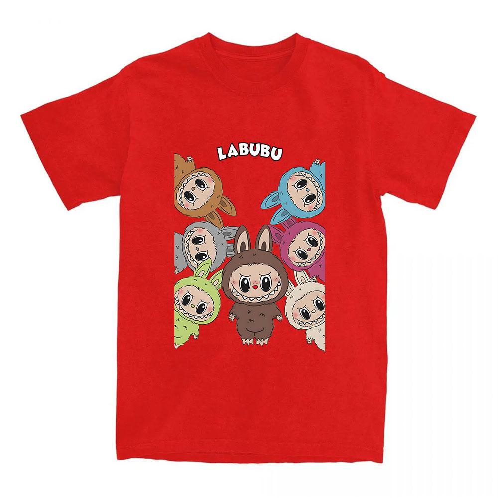 Cartoon Doll Labubu T-shirt Summer Girl Kawaii Graphic Tshirt Streetwear Unisex Short Sleeve Cotton Female T Shirt Cute Soft Tee