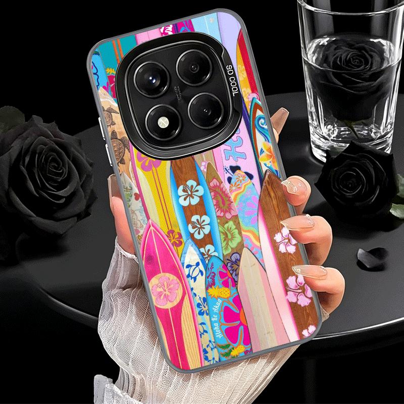 Surfboard Surfing Surf Summer Soft Phone Case for Xiaomi Redmi Note 13 14 15 Pro Plus 12S 12 11S 11 11T 10S 10 Shockproof Cover