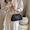 Rivet Butterfly Personality 2025 New Large Capacity Dinner Clip Chain One Shoulder Crossbody Portable Shell Bag Women