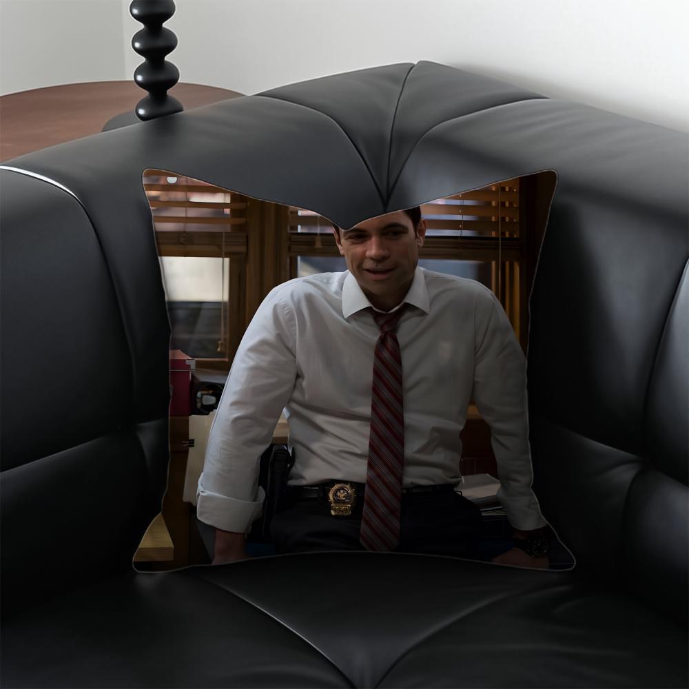 N-Nick Amaro Pillow Law & Order Character Cushion Cover Pillow Case Anti-Dustmite Invisible Zipper Silky Plush Cushion