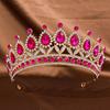 Baroque Crystal Crown Tiara Headband for Women Rhinestone Prom Diadem Crown Bridal Wedding Hair Accessories Jewelry Crown Tiara