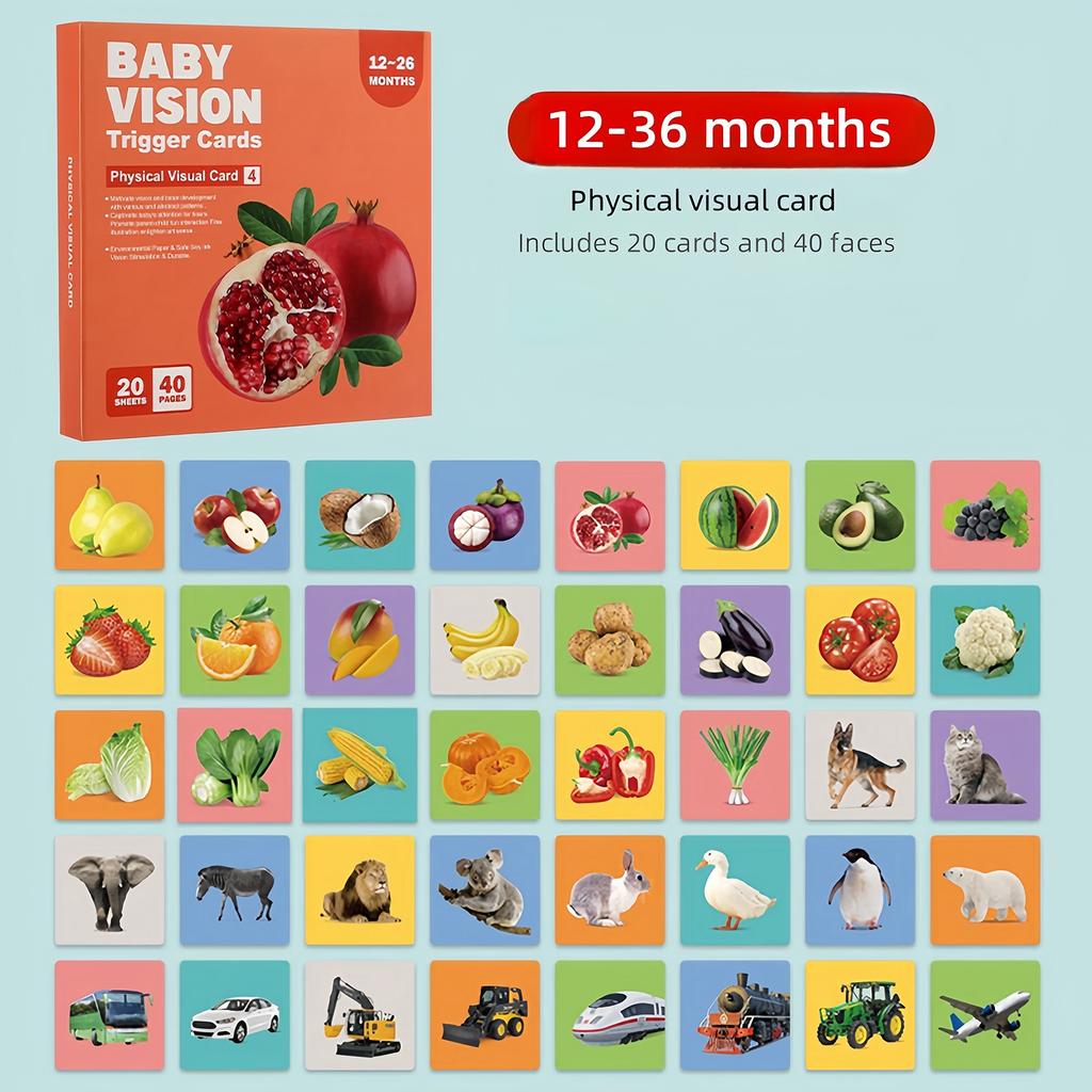 High Contrast Baby Cards, Color Baby Flashcards Newborn Toys, Suitable For Baby Visual Stimulation Brain Sensory Development