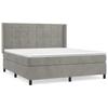 Maison Exclusive - Sommier à lattes de lit et matelas Gris clair 160x200cm Velours