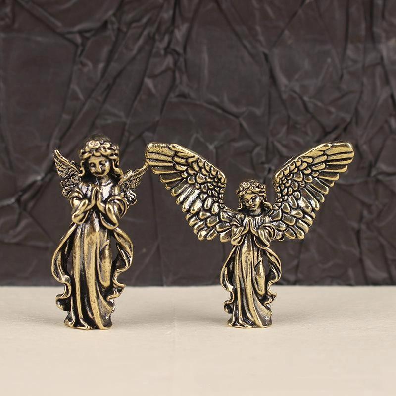God Of Love Cupid Statue Small Ornaments Brass Guardian Angel Figurines Desktop Decorations Home Decor Accessories