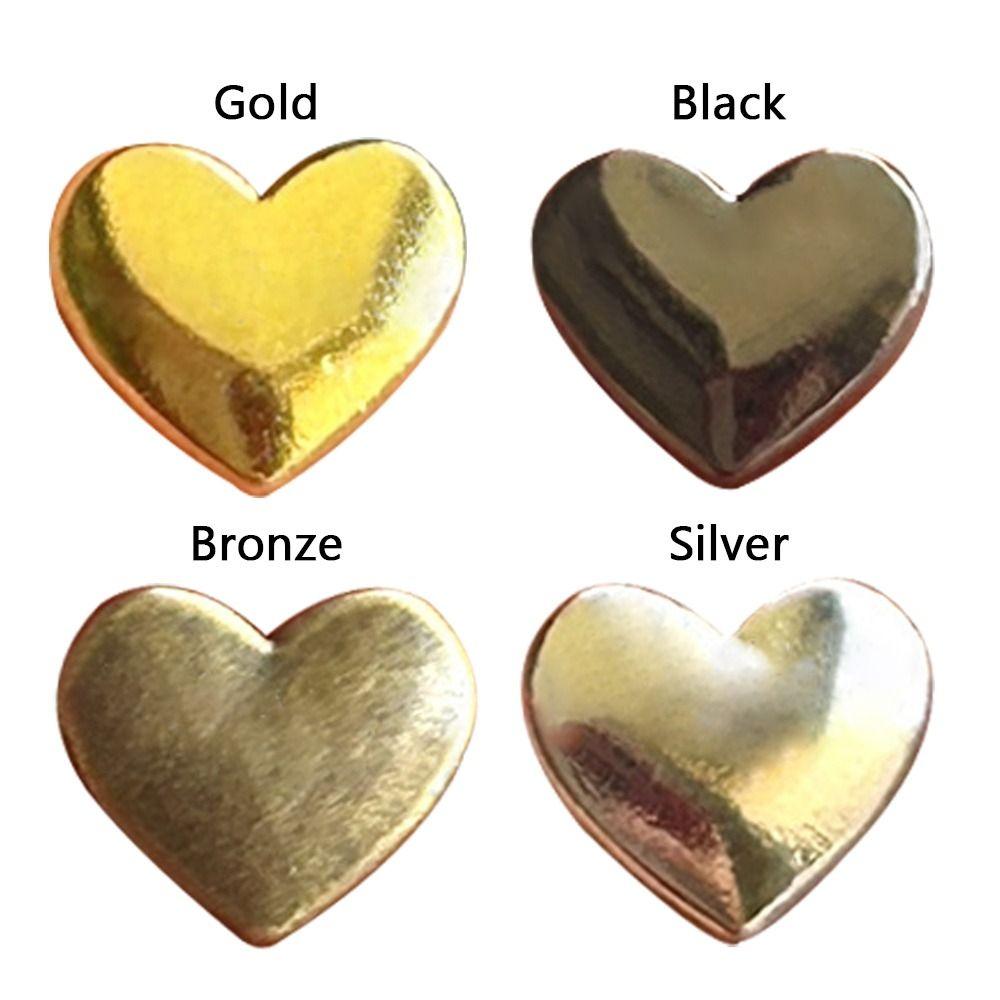 40pcs New 8mm Doll Heart Buttons DIY Handmade Ultra-small Doll Buckles Mini Doll Shoes Buckles 1/6 Doll Clothes Accessories