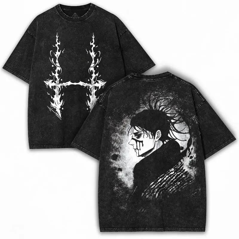 

Choso Jujutsu Kaisen Clothing Men Women Short Sleeve Manga T-shirts Vintage Washed T Shirt Casual Cotton Tee Harajuku Tshirt XXL чорний