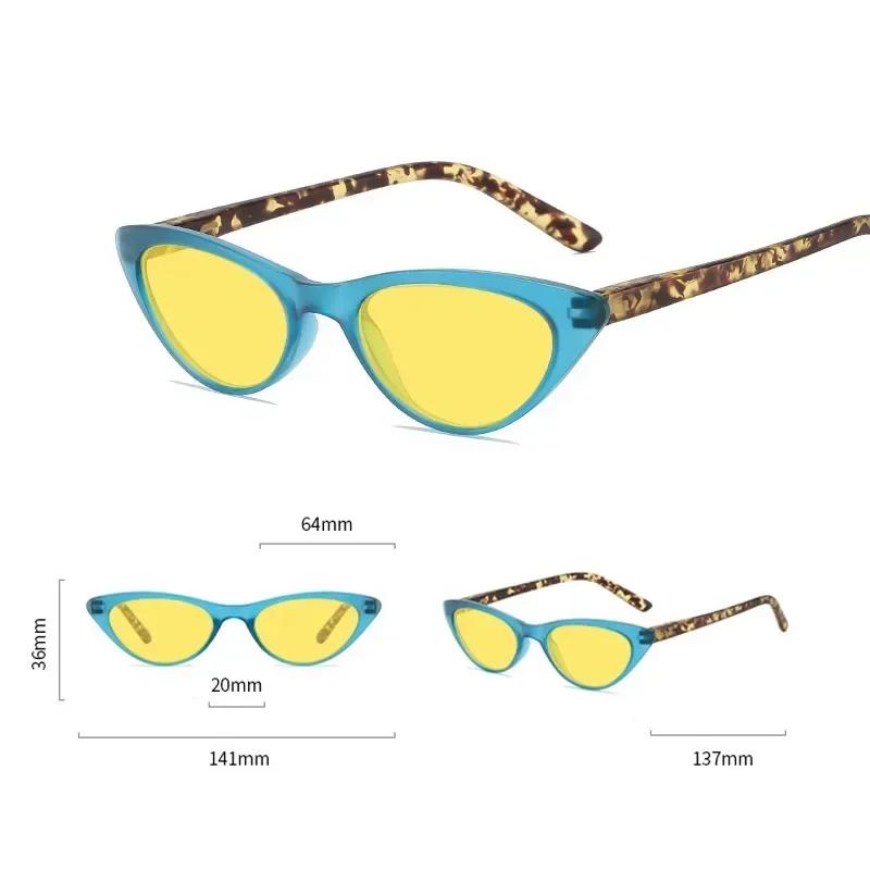 Unisex Retro Cat Eye Night Vision Sunglasses Anti Blue Light Glasses for Outdoor Driving Riding Fashion Eyewear