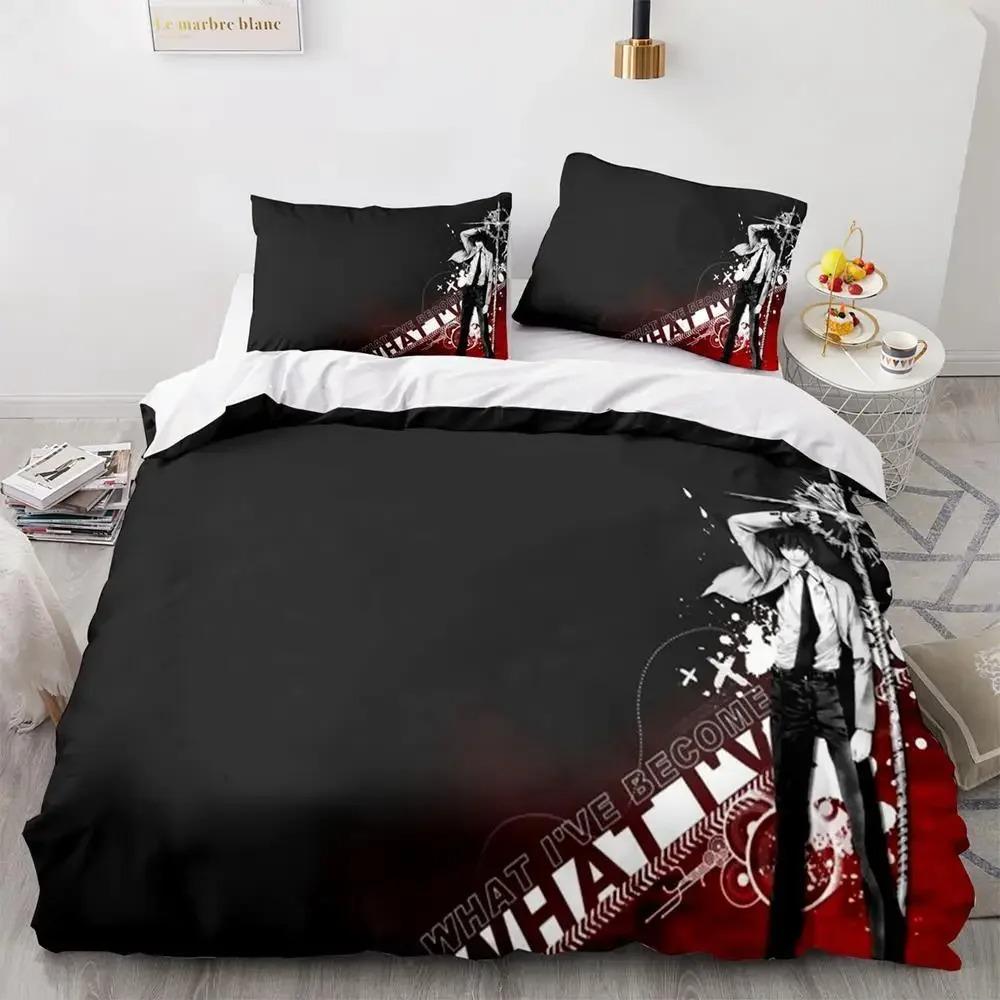 Death Note Bedding Set Single Twin Full Queen King Size Bed Set Adult Kids Bedroom Duvet Cover Sets 3D Print Anime Death Note