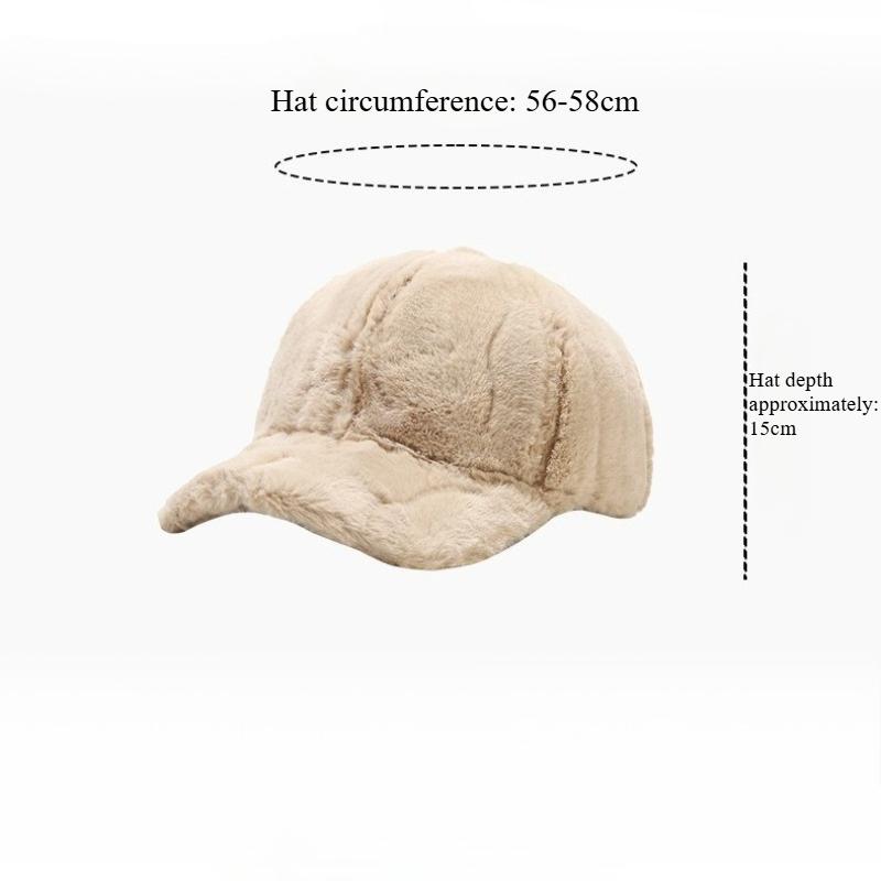 Casual Solid Color Warm Hat for Women, Autumn and Winter Outdoor Thick Baseball Cap, Duckbill Cap, Fashionable Men's Hat