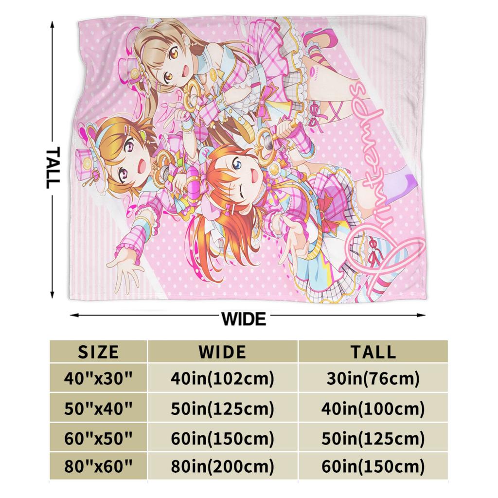 Love Live! Flannel Blanket Warm Soft Throw Blanket for Couch Chair Travel Funny Bedspread Sofa Bed Cover