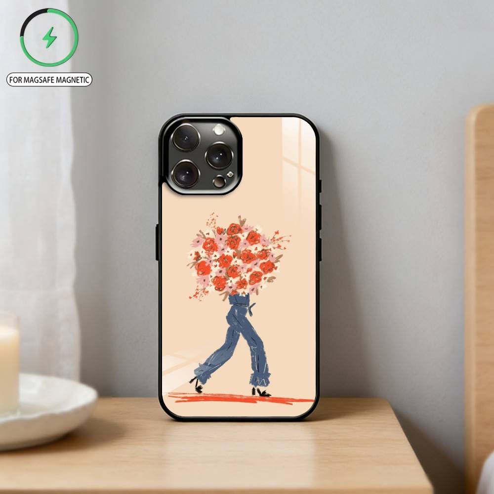 G-Girl Among Flowers   Phone Case For iPhone17,16,15,14,13,12,11 Plus,Pro Max Magnetic For Magsafe Wireless Charging
