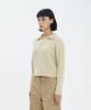 BLOND9 Cable Open Collar Knit_Beige