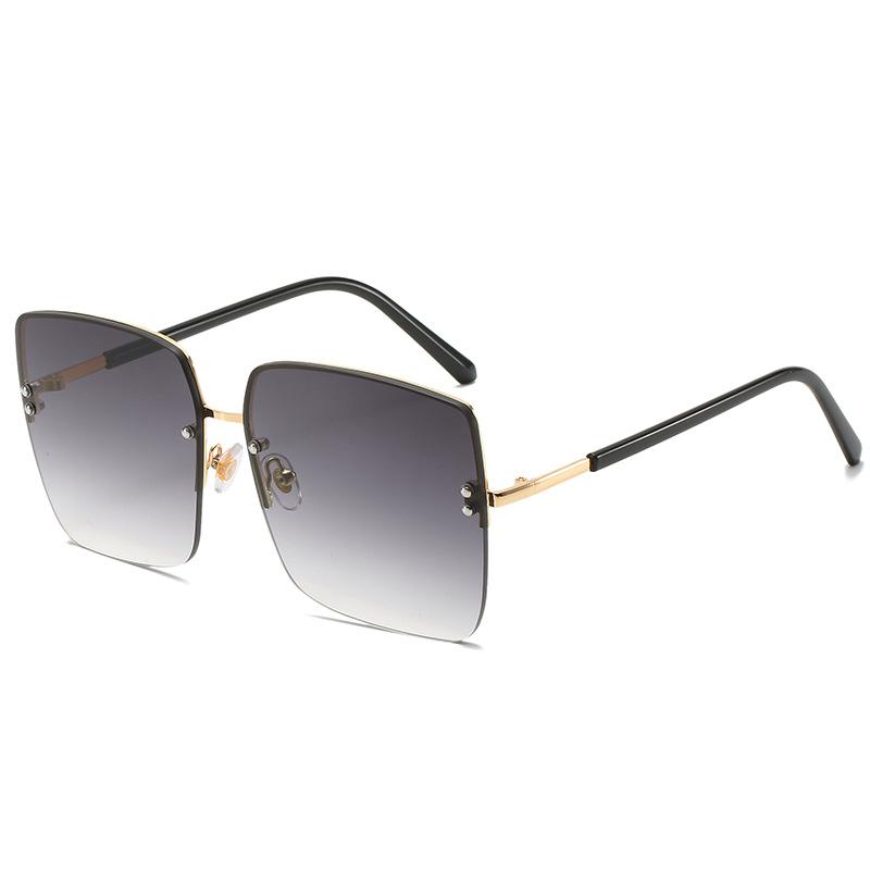 2020 Square Sunglasses, Street Shooting Personalized Rice Rimless Glasses Gradual Change Color Sunglasses Women