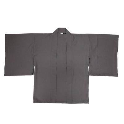 Haori Haori-Ärmel mit verstecktem Grau Einfarbiges Haori Festivalveranstaltung Festivalwerbung Mode Für Erwachsene [Happi.Tokyo] (Eckärmel)