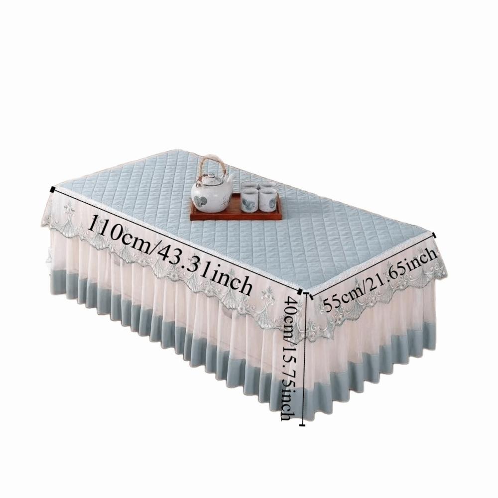 New European-style Lace Tablecloth Cotton Lace Rectangular Table Cover Cloth Vintage Exquisite Dust Cover Dining Table