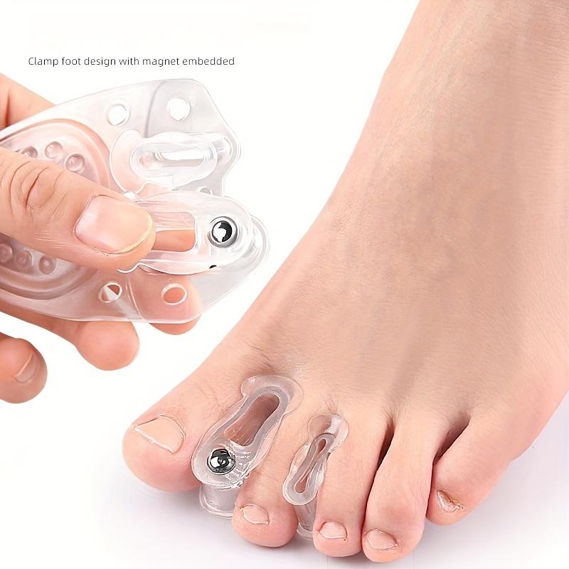 1 Pair Silicone Toe Separator Splints with Magnetic Closure Adjustable, Unisex for Sports, Comfortable Fit, Toe Separators for Sport