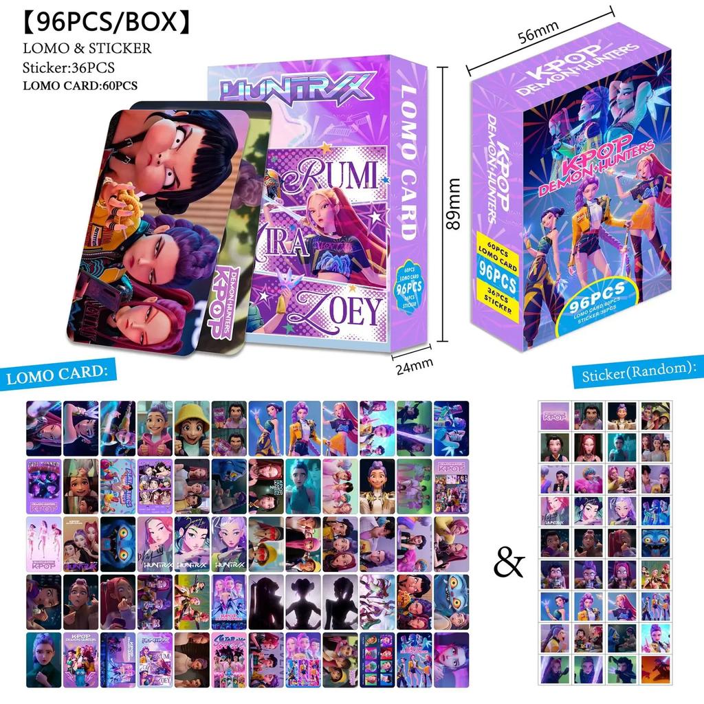 Hunter Girl Group 30/92-teiliges Anime Sammler LOMO Karten K-POP Fans Geschenke K-POP Dämon Holografisches Sammelkarten Set -