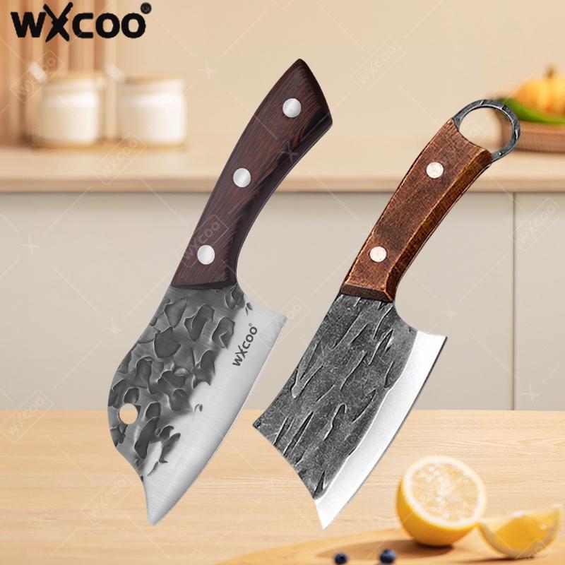 WXCOO Boning Knife Forged Cleaver Stainless Steel Wooden Handle Butcher Fish Slicing Meat Cleaver Vegetable Kitchen Knife