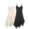 Winter 2025 European & American Style Sexy Silk Satin Dress for Women