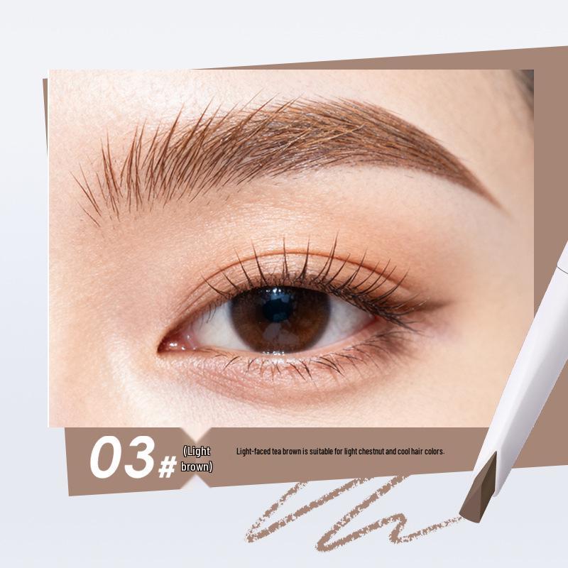A.M.G Fine 3D Double-Ended Ultra-Fine Waterproof Eyebrow Pencil - Sweatproof, Long-Lasting, Non-Fading, Natural Look. 2g Pencil + 220mg Refill