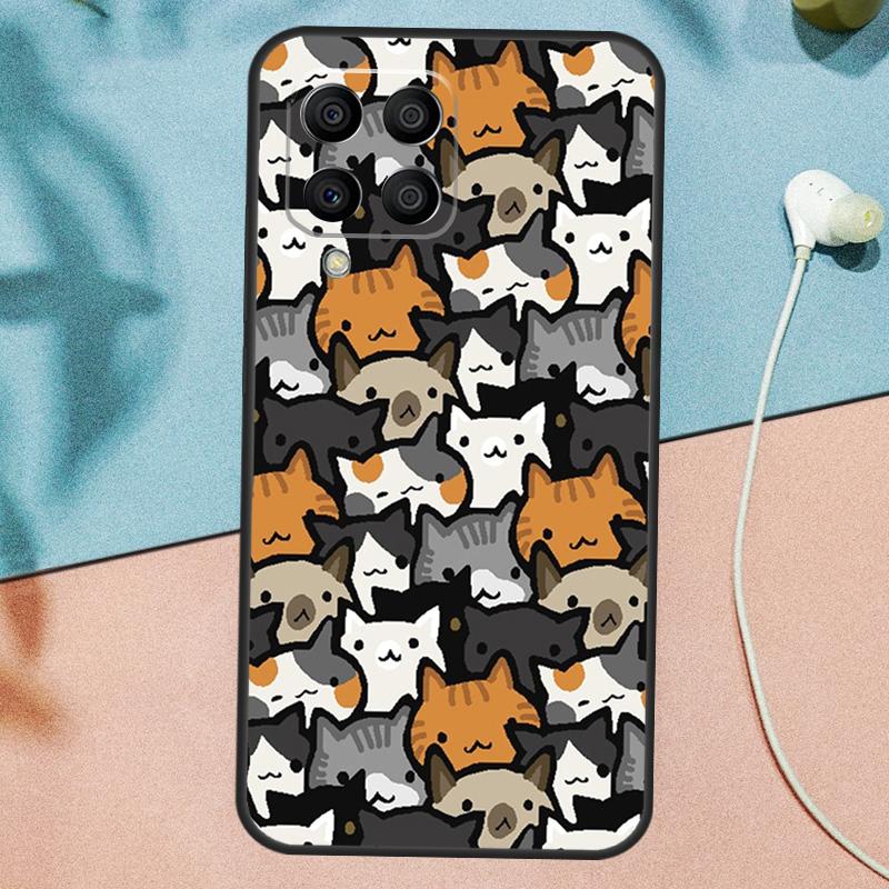 Neko Atsume Case For Samsung Galaxy M33 M53 M13 M12 M32 M52 M06 M16 M36 M56 M15 M55 M31 M14 M35 M34 M54