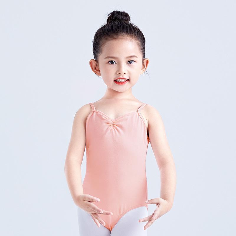 Girls' Summer Spaghetti Strap Leotard Ballet Dance Practice Costume