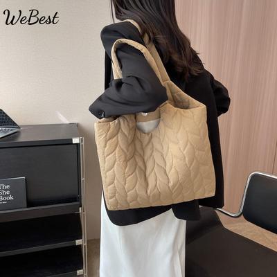 Large Capacity Soft Underarm Shoulder Bag for Women Spring Trend Fashion Design Cloth Handbags Female Travel Shopper Tote Bags