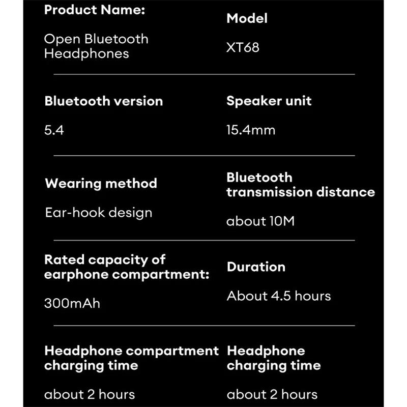 Original Lenovo XT68 OWS Wireless Bluetooth 5.4 Earphones Noise Cancelling Gaming Headset  Ear Hook Sports Earbuds For Running New