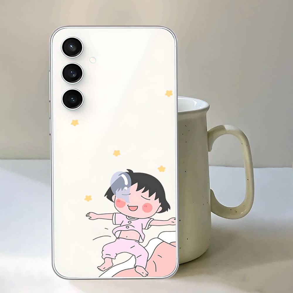 C-Chibi Cute M-Maruko-chan-S Phone Case For Samsung Galaxy S25 S24 S23 S22 S21 FE Ultra Plus A32 A53 A13 A31 Soft Cover