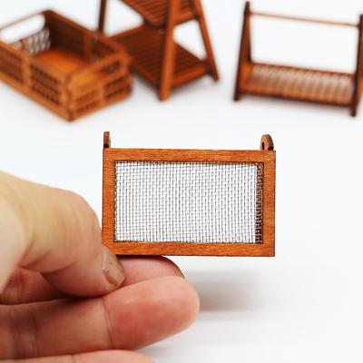 1/12 puppenhaus Hohl Eisen Mesh Lagerung Box Mini Korb Modell Puppen Haus Dekor